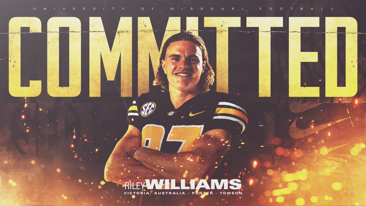 I’m over the moon to officially announce my commitment to the University of Missouri. It’s time to get to work. M-I-Z… Z-O-U! #MIZ 🐯