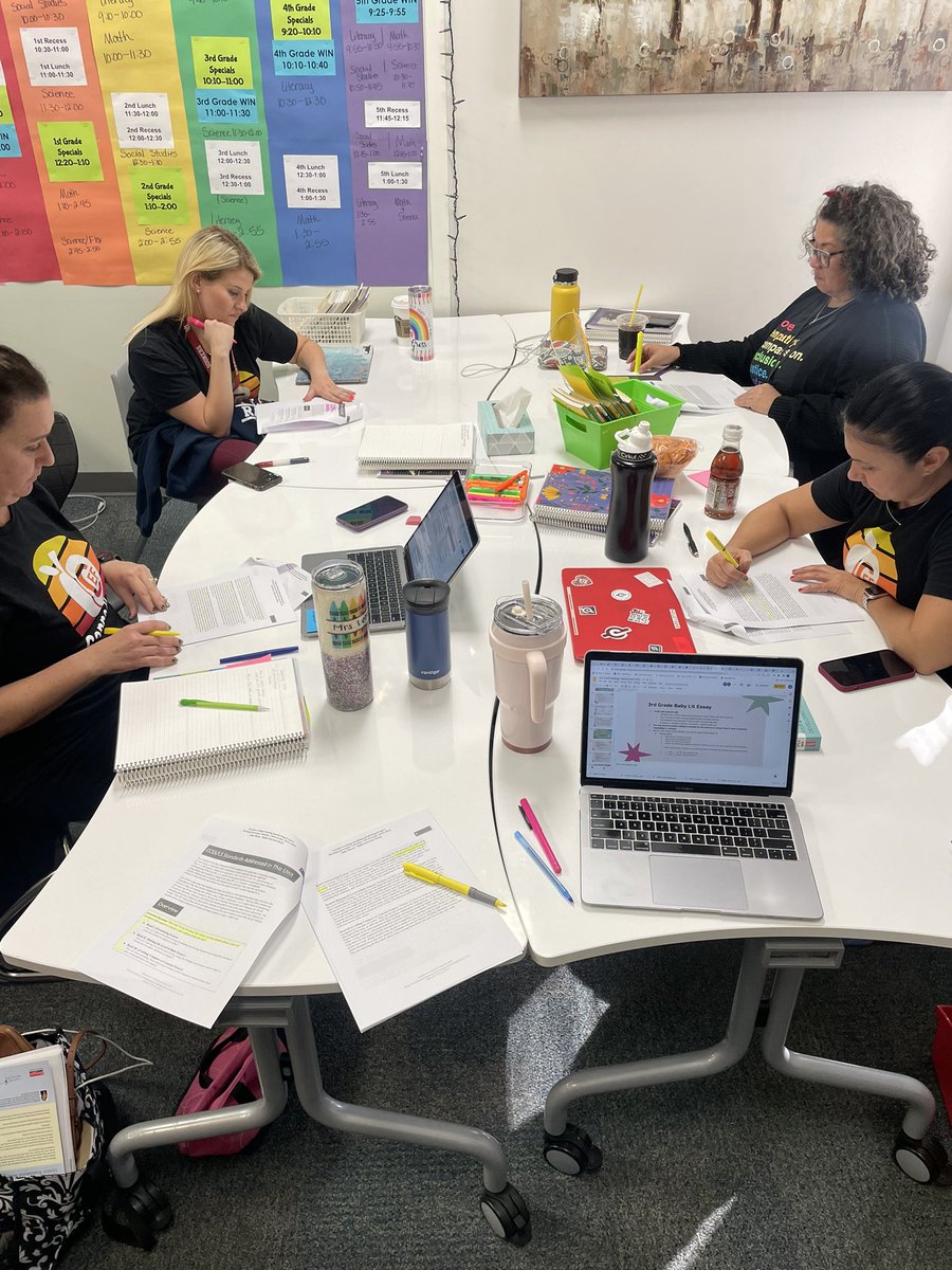 Our third grade team tackled the work of learning not just one, but TWO brand new language arts units today! Talk about some true problem solving and collaboration! Wow. 😄🔥#WilsonWay