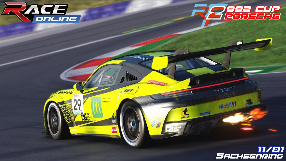 Hoy miercoles 11 comienza la Porsche Cup!! primera carrera del campeonato desde el circuito de Sachsenring, 2 mangas de infarto que nos esperan en este circuito aleman con subidas y bajadas y pista muy ancha asi que veremos muchos adelantamientos! 3, 2, 1 Go!