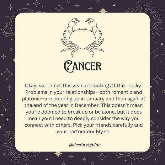 destinysguide's tweet photo. 2023 Horoscope for Cancer
For more readings, visit, https://t.co/EQCRdA1ACq
#astrology  #numerology  #manifestation  #retrogradefilm  #lawofattractionplanner #Cancer https://t.co/ZYpEgjWY1l