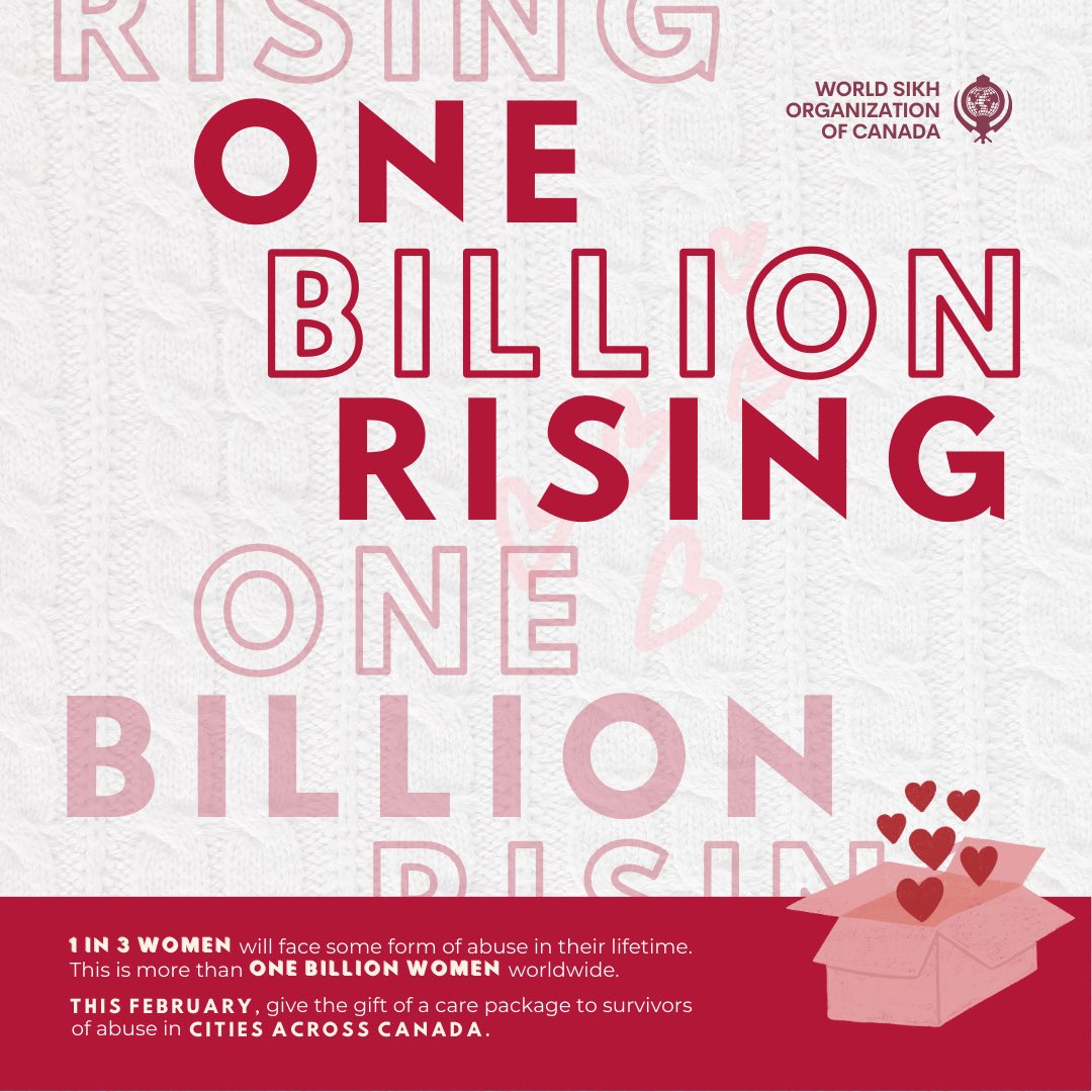 Each year the WSO hand delivers thousands of care packages on Valentine’s Day to survivors of abuse. These care packages are put together by volunteers across Canada, with the intention of spreading a little love and support.

#1billionrising #riseinsolidarity #RiseResistUnite