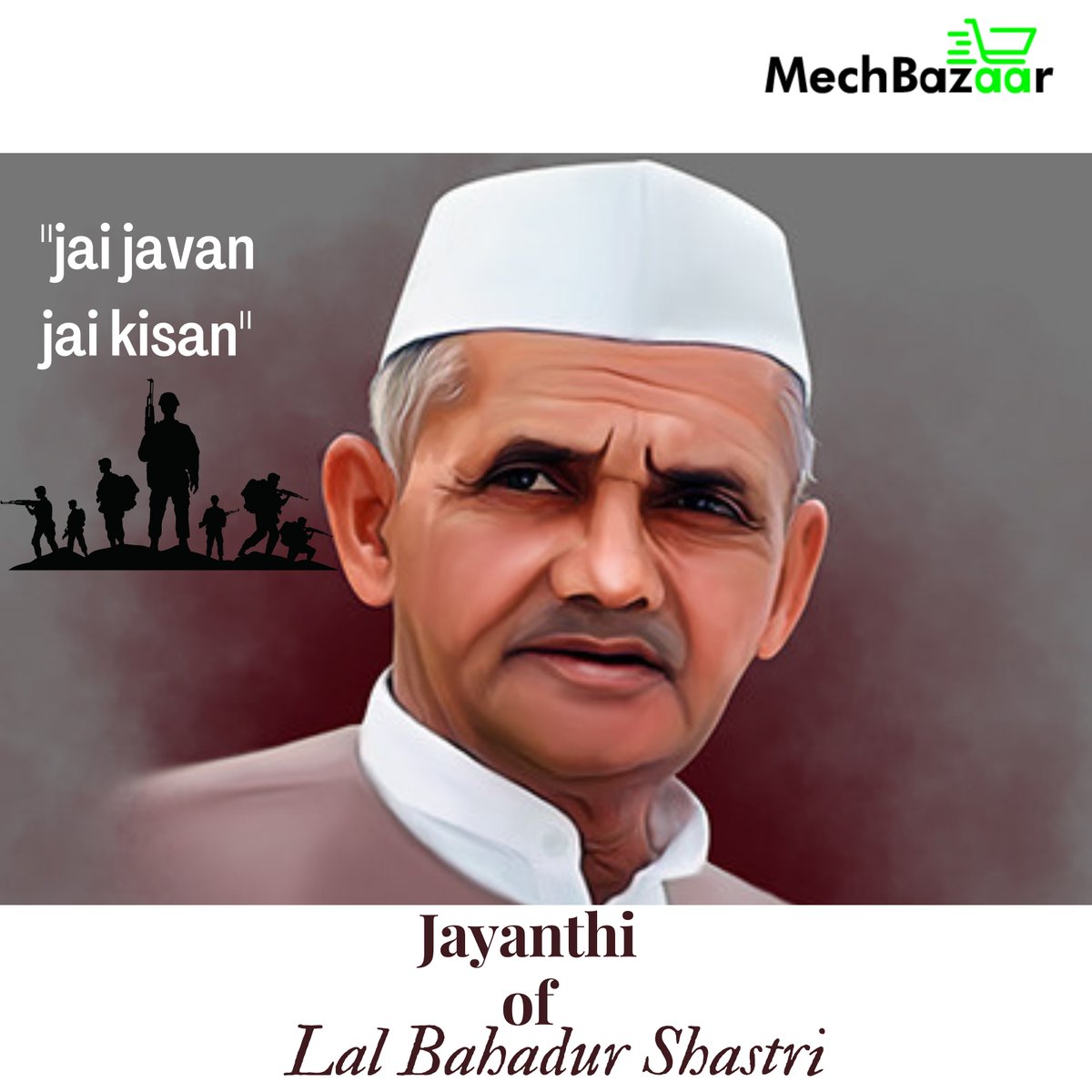 mechbazaar's tweet photo. Remembering Indian #Great #personality #lalbahadurshastri on occasion of his Jayanthi. #Indian #politicians who served as the 2nd #prime #Minister of India. "Jai Javan Jai Kisan"
#personality #politics #farmers #ARMY #Motivation #inspiration #mechbazaar #tools #Congress #Online https://t.co/qfUvEQDuwc