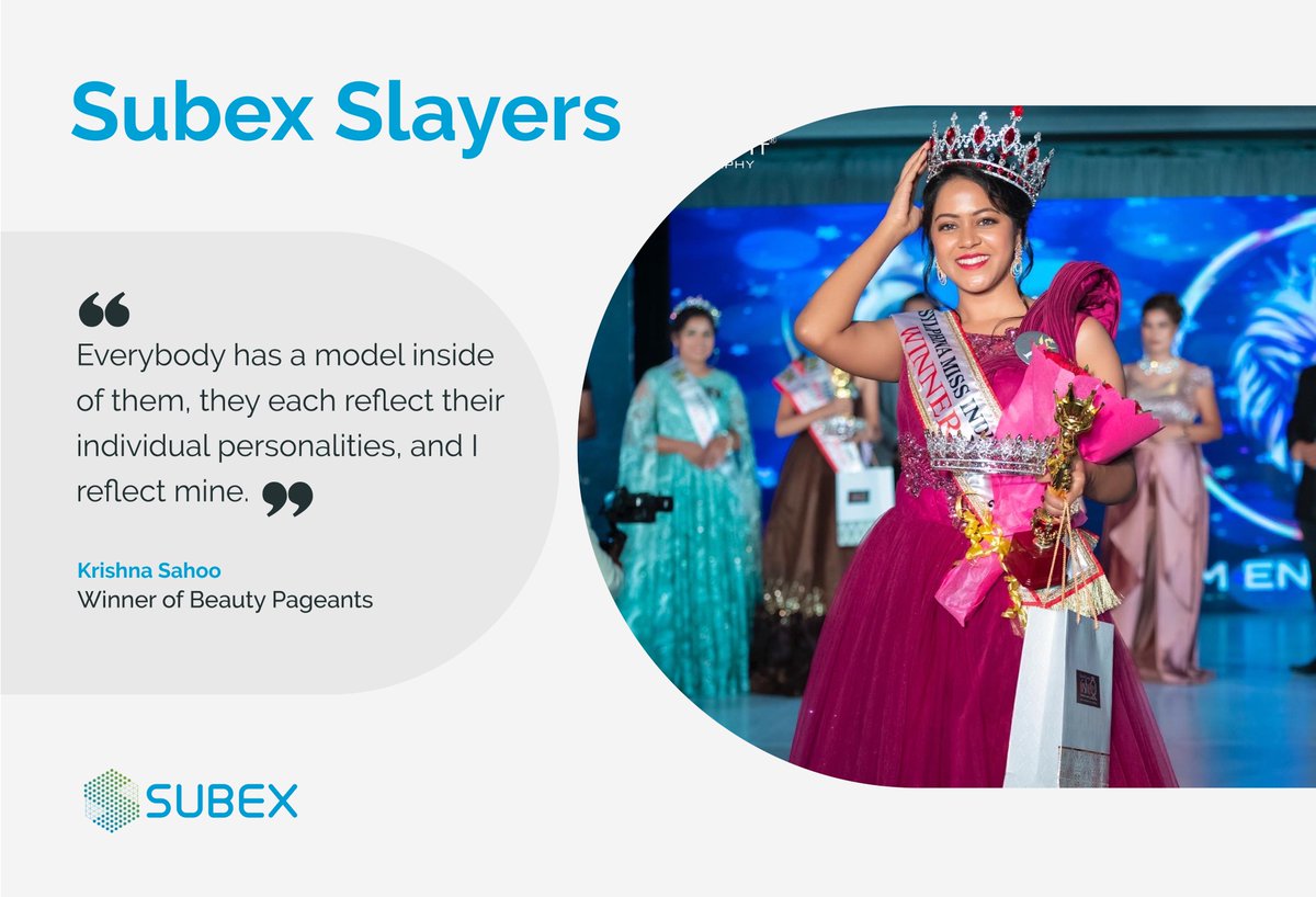subex's tweet photo. In our latest campaign, #SubexSlayers, we feature Krishna Sahoo - a proud Subexian and a successful model and winner of beauty pageants.
#lifeatsubex #subexian #subex #employeetalent #employeetalentrecognition #beyondwork #employeesbeyondwork https://t.co/WVQ22DUt4f