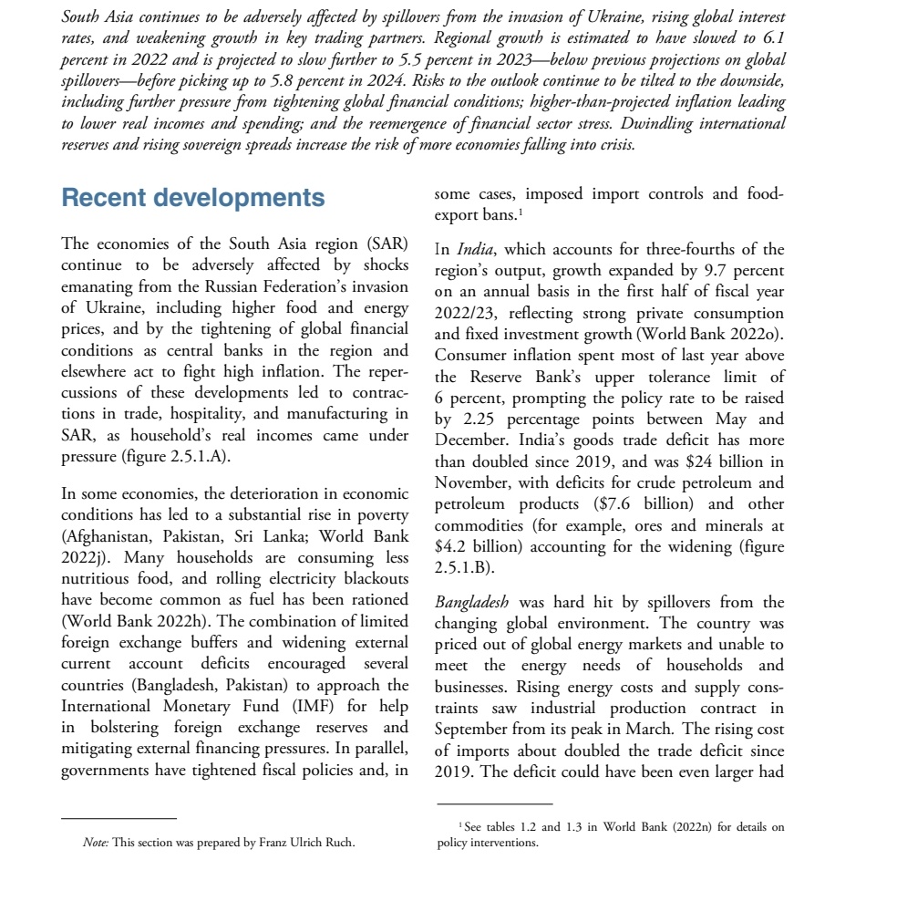 sidhant's tweet photo. World Bank Report
--Expresses concerns over Pakistan, Afghanistan, Sri Lanka
--Robust growth in India, Maldives, Nepal, upbeat about Bangladesh, Bhutan https://t.co/p67aQro8Xg