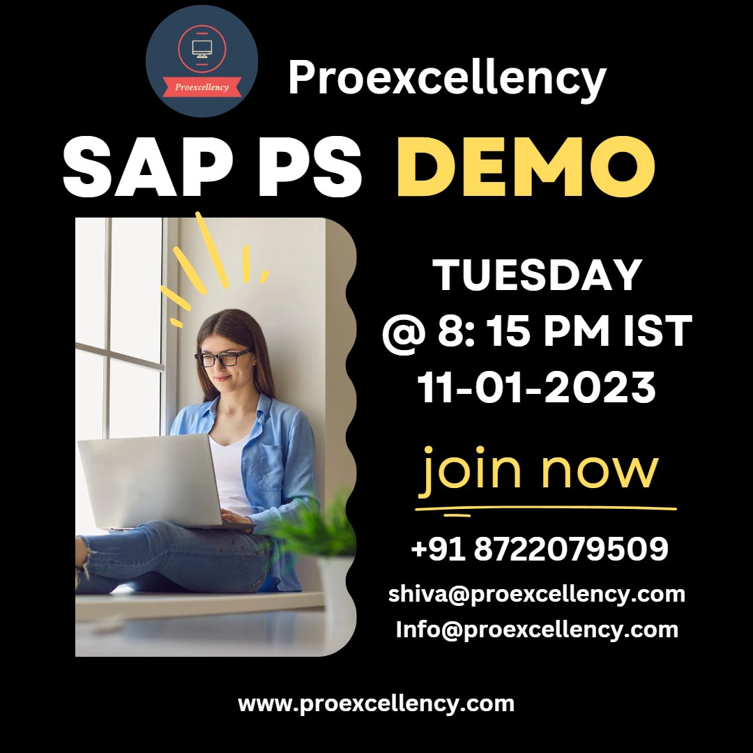 Affanpro2022's tweet image. SAP DEMO AT 8: 15 PM IST 
Interested can contact us at +91 8722079509 | Affan@Proexcellency.com | Info@proexcellency.com
proexcellency.com
#sap #sapps #classes #elearning #education #professionals #Online #courses