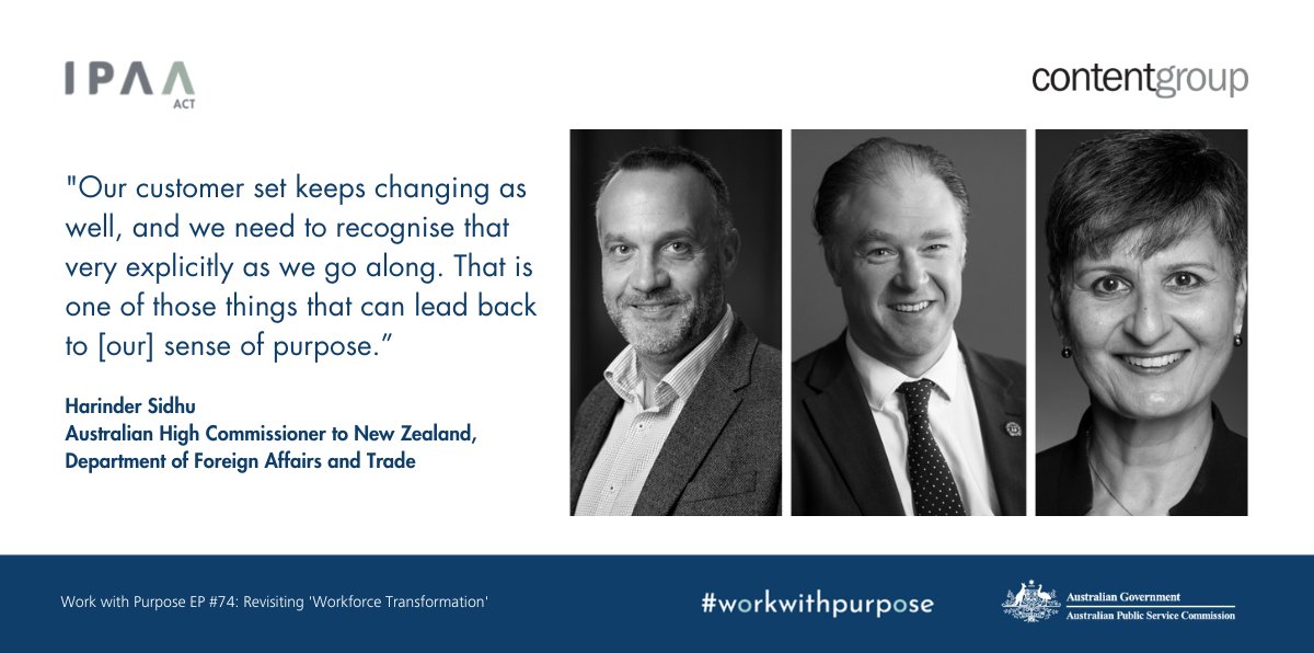 How can organisations remain agile and effective in delivering to their ultimate customers – Australians? LISTEN🎧 to the latest #WorkWithPurpose ep as our guests (<a href="/DrAndrewWhite/">Andrew White</a>  <a href="/AusHCNZ/">Australian High Commission, New Zealand</a> @EY_Australia) explore the topic of workforce transformation: zcu.io/JSTK