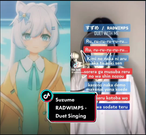NekomizuRin's tweet photo. Suzume RADWIMPS - Duet Sing @/shimamonx (TikTok) #vtuber #short #fypシ #radwimpssparkle #duetsinging
New Short!
https://t.co/R01ZCPReW1 https://t.co/EZ5sZ0RDi7