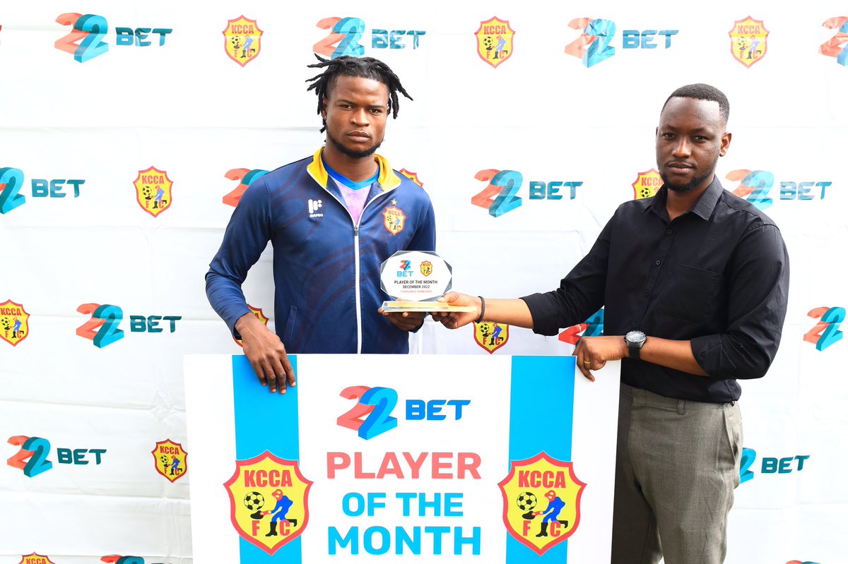 KCCAFC's tweet photo. .@SimonKankonde bags the @22BET_Uganda Player of the Month accolade for the month of December. Congratulations to the marksman https://t.co/lvD67OTtVV