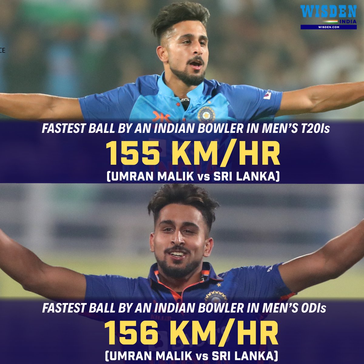 Wisden India on Twitter "T20I cricket Fastest ball by an Indian