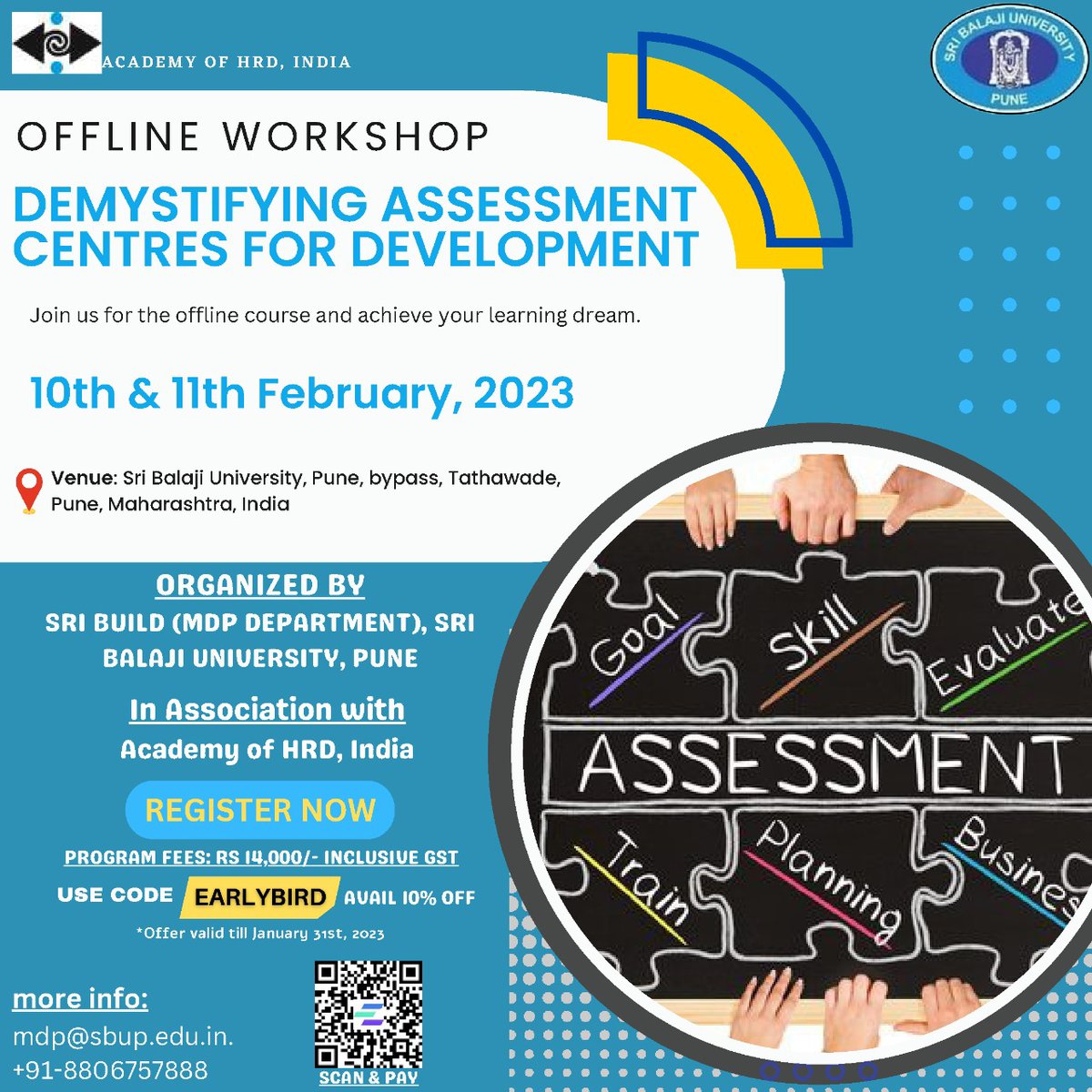 SriBuildsbup's tweet image. For Whom
HR professionals
HR Trainer
HR Faculty Members
-Limited seats available
#assessmentday #DevelopmentCentre #offlineprogram #learning #development #growth #selfimprovement #careeradvancement #professionaldevelopment #education #training #learningmaterials #HR #assessment