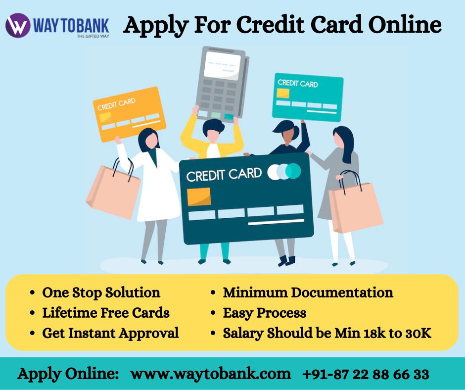 waytobankweb's tweet image. WaytoBank Offers Instant Approval Credit Cards Online. Get Lifetime Free Credit Cards with Minimum Documentation and Easy Process. Apply Online!

For Reach Us:
Call: +91-87 22 88 66 33
Visit: waytobank.com/credit-card

#CreditCard #CreditCards #Applycreditcard #CreditcardOnline
