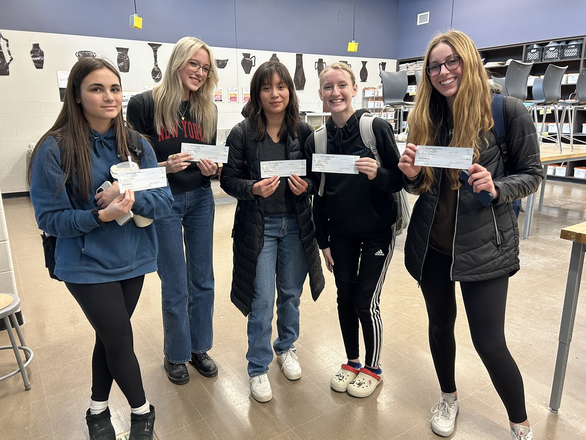 Thank you <a href="/StarkweatherArt/">Starkweather Arts</a> for giving our Advanced Pottery students an opportunity to learn about pricing and selling their artwork. These students were happy to earn some bonus cash! <a href="/RHSDEM/">RHS DEM Academy</a>