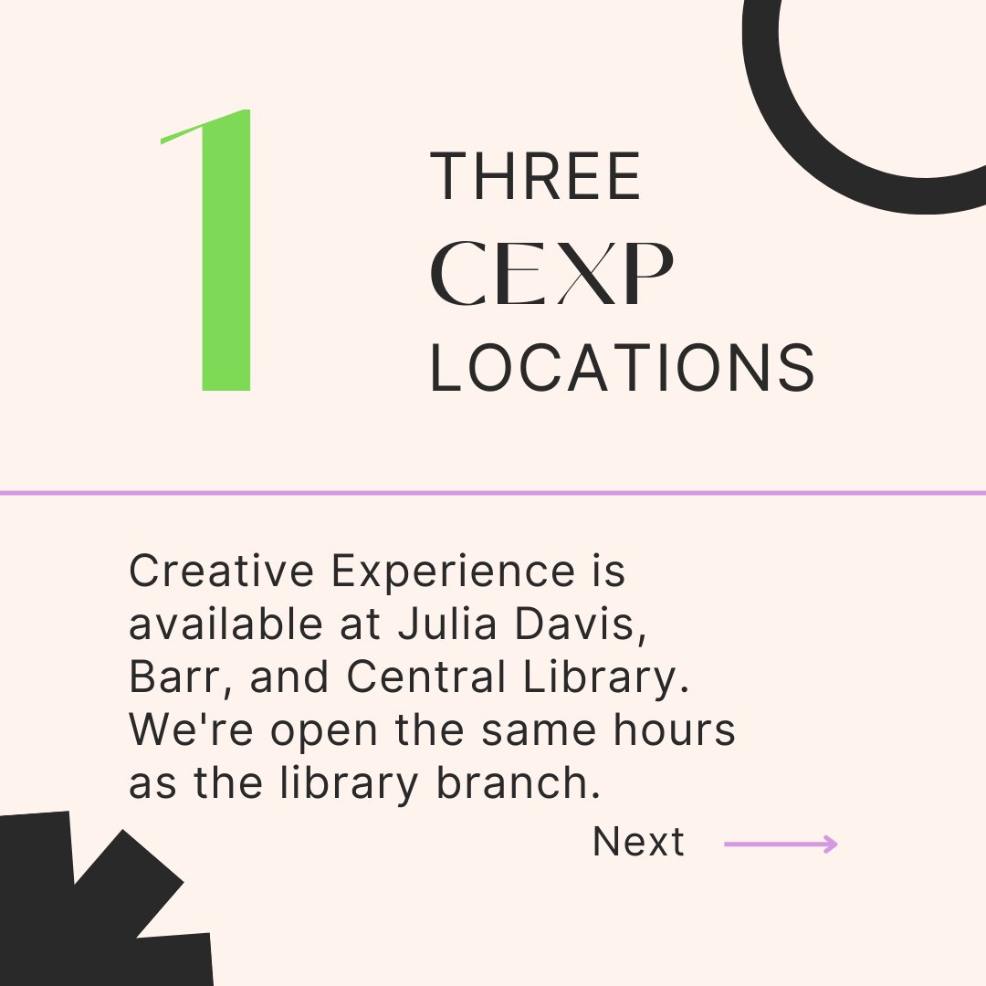 STLpubLibrary's tweet image. Curious about what Creative Experience has to offer? Check out this quick guide to CEXP! Online forms are located at slpl.org/creative-exper…. #SLPL #creativeexperience #stl #freeprinting #lasercutter #glowforge #3dprinting #largeformat #cricut