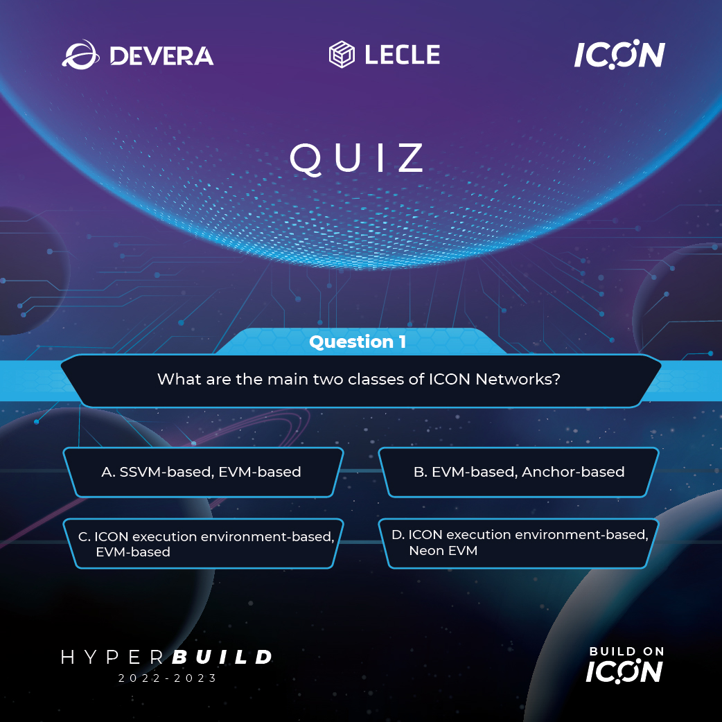ICONHackathon's tweet photo. π¨ Welcome to Who Wants To Be A Millionaire? #hackathon ver
Whether you're a beginner or an experienced builder, this #quiz will challenge your understanding
Let's get started! π
β‘οΈ Don't forget to register for #ICONhackathon: https://t.co/iqMsRKqUV8
About @helloiconworld β¬οΈ https://t.co/gK9t5Vt9g4