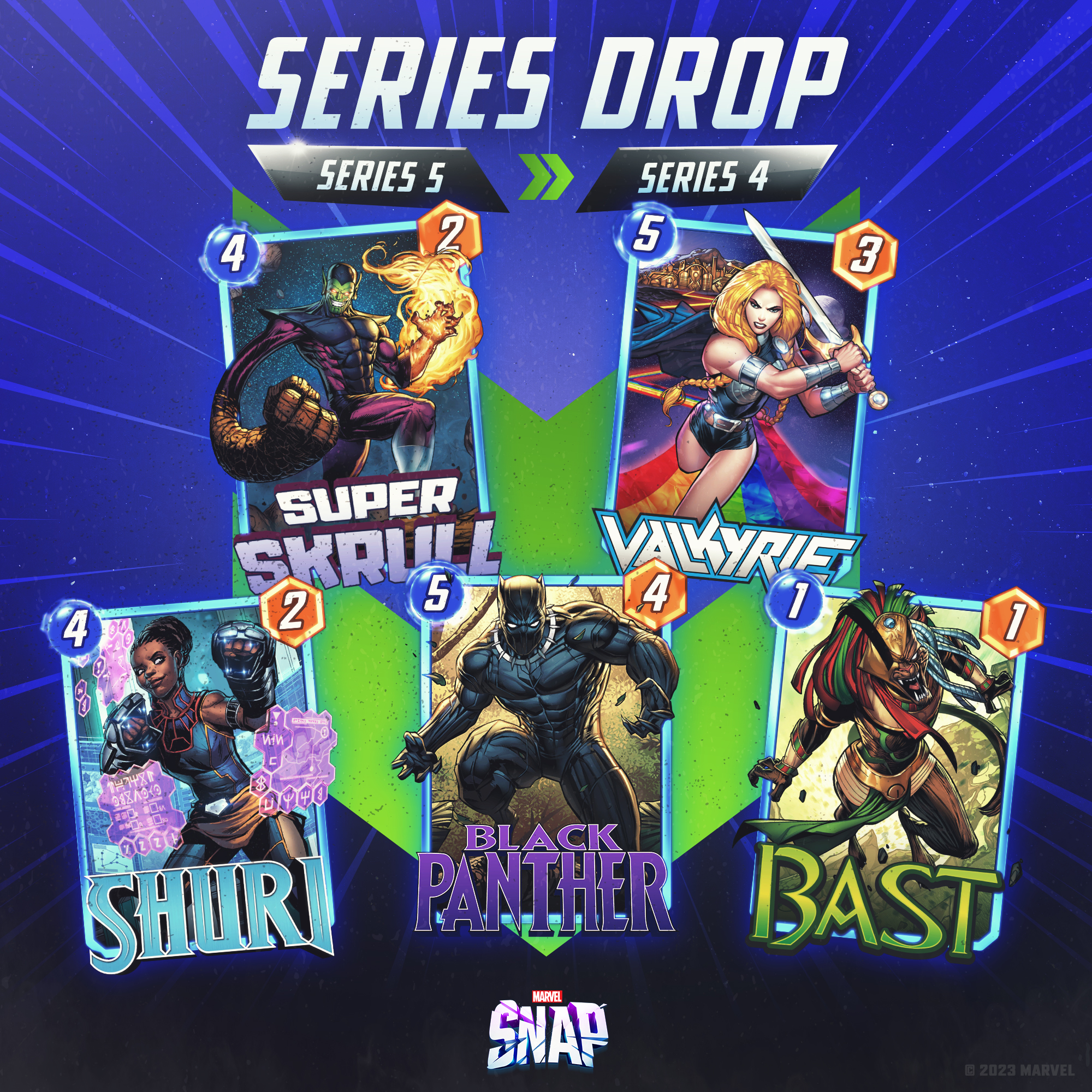 MARVEL SNAP on X: MARVEL SNAP's next Series Drop is around the corner. See  which cards will move from Series 5 to 4 and from Series 4 to 3 in our  upcoming