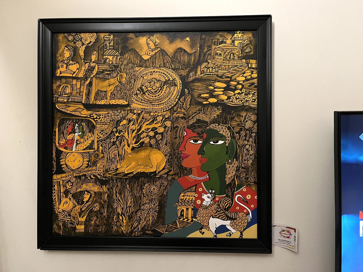 Supported emerging artists from Karnataka at the recently held <a href="/Vijaykarnataka/">vijaykarnataka</a> VK Chithrakalaotsava at the prestigious #ChitrakalaParishad (Nice art by Jalajaksha Kulkarni from Kalaburagi, North Karnataka)