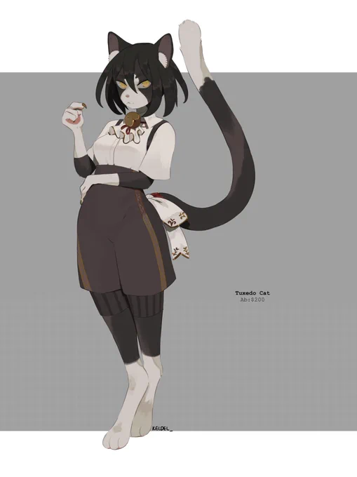 Tuxedo Cat adopt!  Bidding chain is on FA, but happy to take bids via Twitter! Bids straight to FA are prioritised!Auction link is in replies!Thanks for looking!   