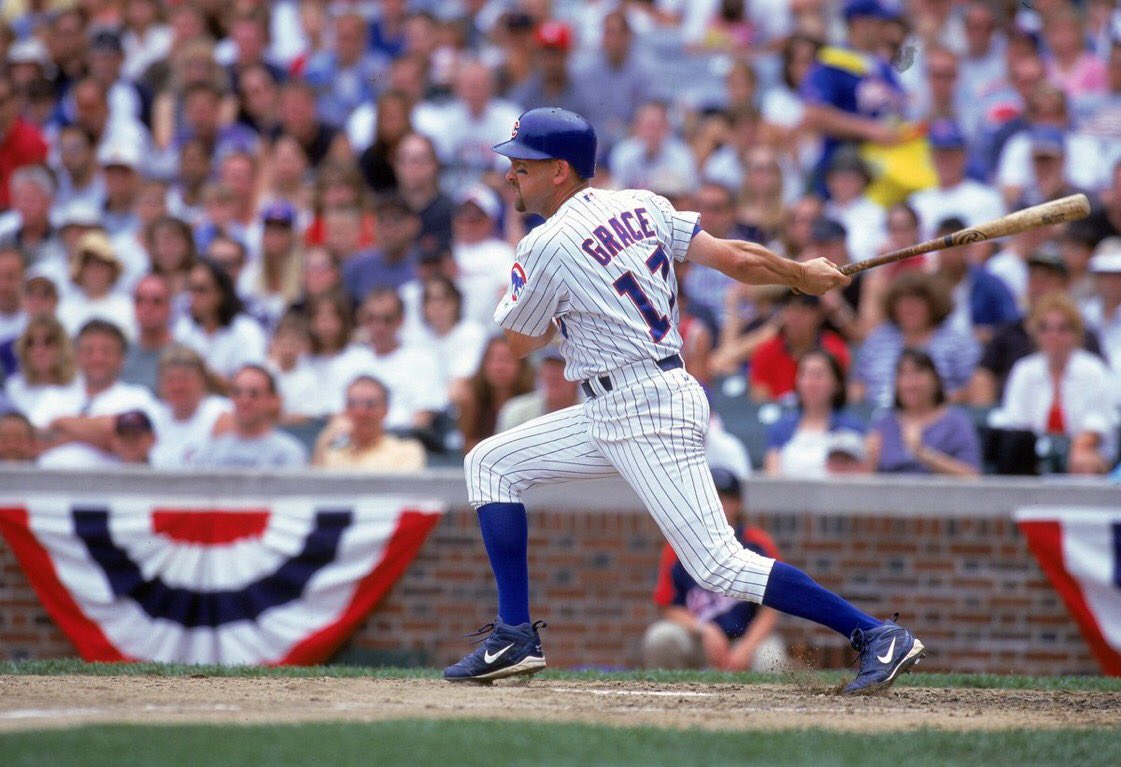 OleTimeHardball's tweet photo. Mark Grace (MLB 1988-2003)

.303/.383/.442
2,445 Hits
511 Doubles
1,146 RBI
1,179 Runs
4x Gold Glove winner
3x All-Star
2001 World Series champ https://t.co/GevjFGhWyu
