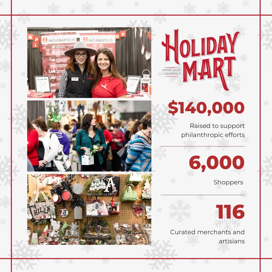Thank you to all the shoppers, merchants and members who helped make the 51st annual Holiday Mart a success!  #JuniorLeague  #Indy #fostercare #kinshipcare