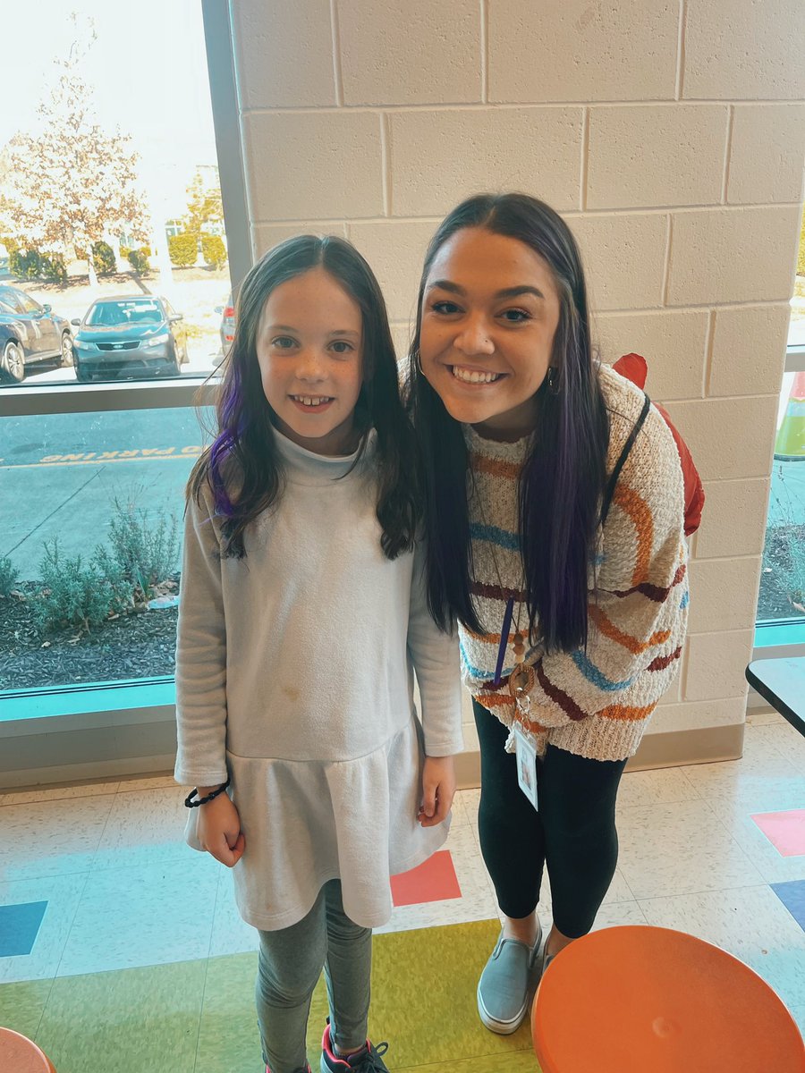 Purple-haired twins 💜 <a href="/GreenESLeaders/">GreenES Leaders</a>