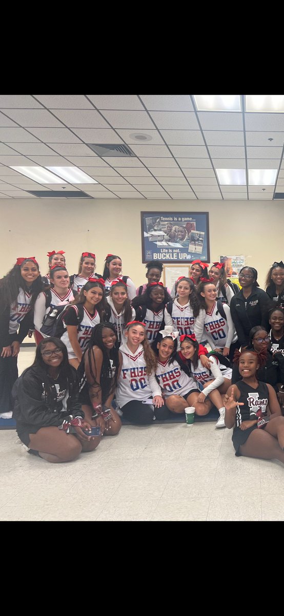 SeedeenNihara's tweet photo. The Falcon Cheer Team at tonight’s head to head against PBL ❤️
#CompetitionCheer 
#Falconpride 
#countdowntoregionals 
@CoachG_PE21 @FHH_FalconFury 
@thefalcongrind https://t.co/kccPQx9wij