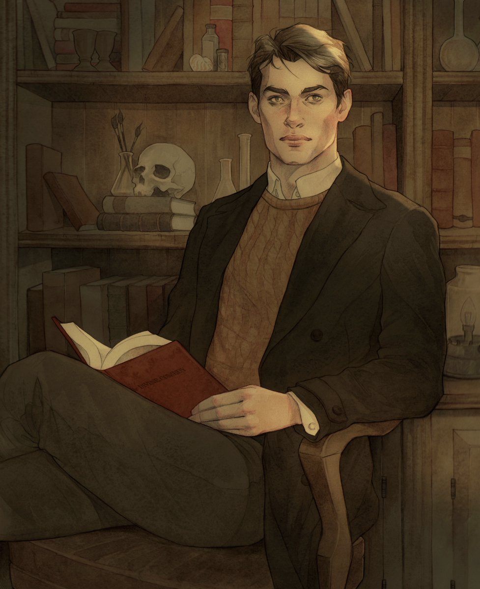 I was beyond excited when @lbardugo asked me to draw Darlington from Ninth House! (Like, dropped-my-phone excited. She’s one of my all-time favourite authors). The sequel to Ninth House, HELL BENT, came out today! #leighbardugo #ninthhouse #HellBent #artistsontwitter