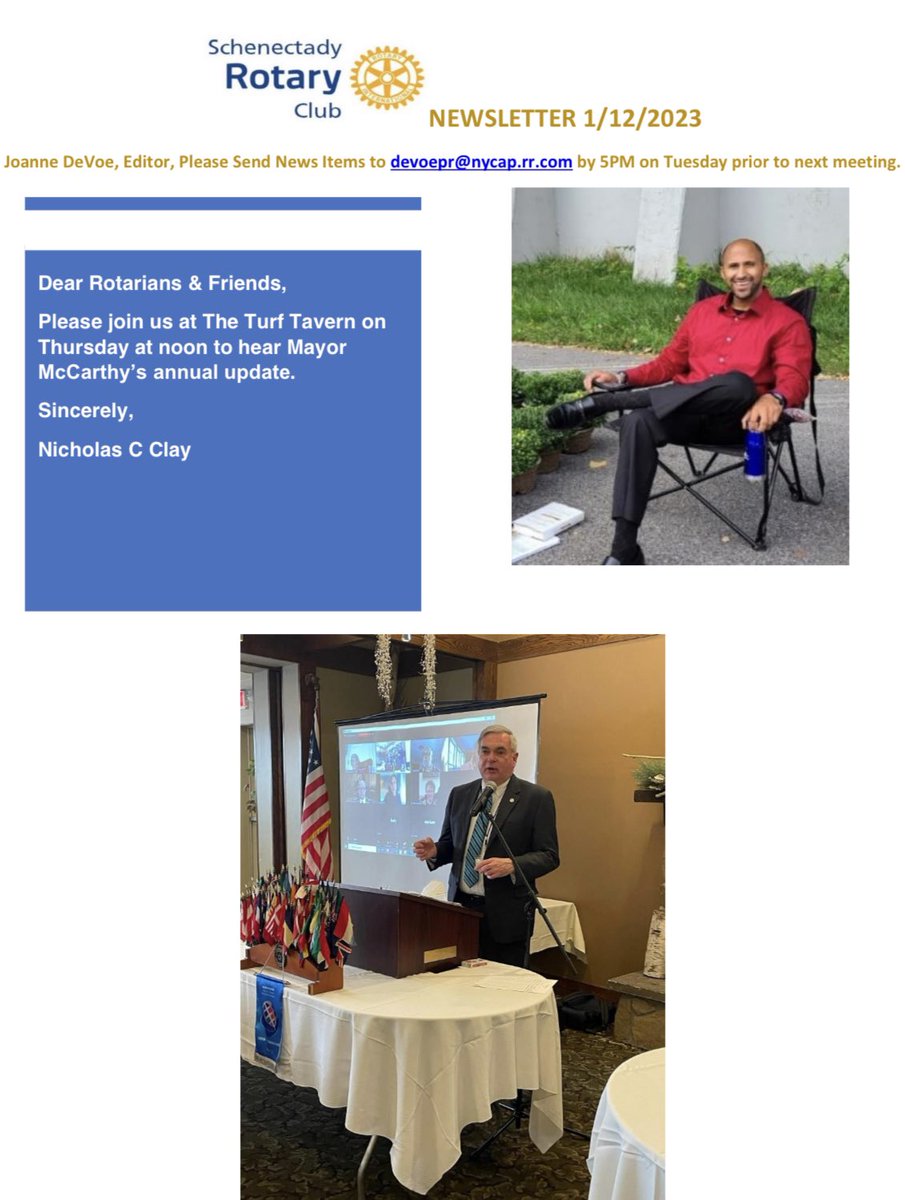 Schenectady Rotary Club tweet media