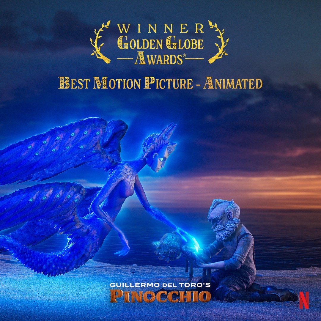 Guillermo del Toroās Pinocchio (@pinocchiomovie) on Twitter photo What a night! Congratulations to our incredible filmmakers and team behind <a href="/RealGDT/">Guillermo del Toro</a>ās #PinocchioMovie for winning the #GoldenGlobe Award for Best Motion Picture - Animated š. What a night! Congratulations to our incredible filmmakers and team behind <a href="/RealGDT/">Guillermo del Toro</a>ās #PinocchioMovie for winning the #GoldenGlobe Award for Best Motion Picture - Animated š.