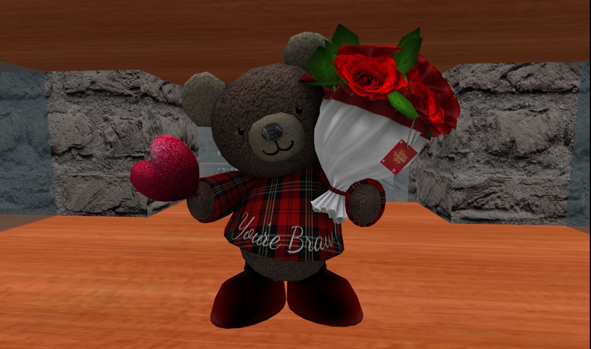 KringleCo's tweet photo. Meet Kinley Kringle, our new Valentine's Bear! These adorable Scottish Valentine bears are in the Dornoch store now and going on sale this week! Kinley is the perfect gift for that special someone in your life or those who just love a cuddly teddy bear. #SecondLife #KringleCo https://t.co/svdiCQRFyR