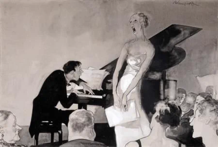 Edmund Blampied(1886‐1966)フランス コタンタン半島西沖合いのチャネル諸島出身の画家、イラストレーター、彫刻家、版画家として活躍しました。雑誌「The Bystander」や「The Illustrated London News」などで挿絵を描いていました。 