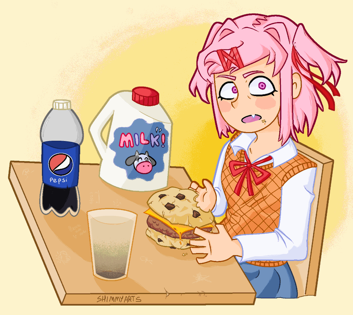 ShimmyArts's tweet photo. i like the pilk commission i did for @NatsukiMoment and the pollos hermanos one https://t.co/lPxWLHCOUR