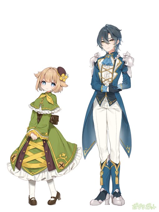 次回作のポプリちゃんと攻略できる男の立ち絵だ～～～～～～～～～～～～～～～～ 