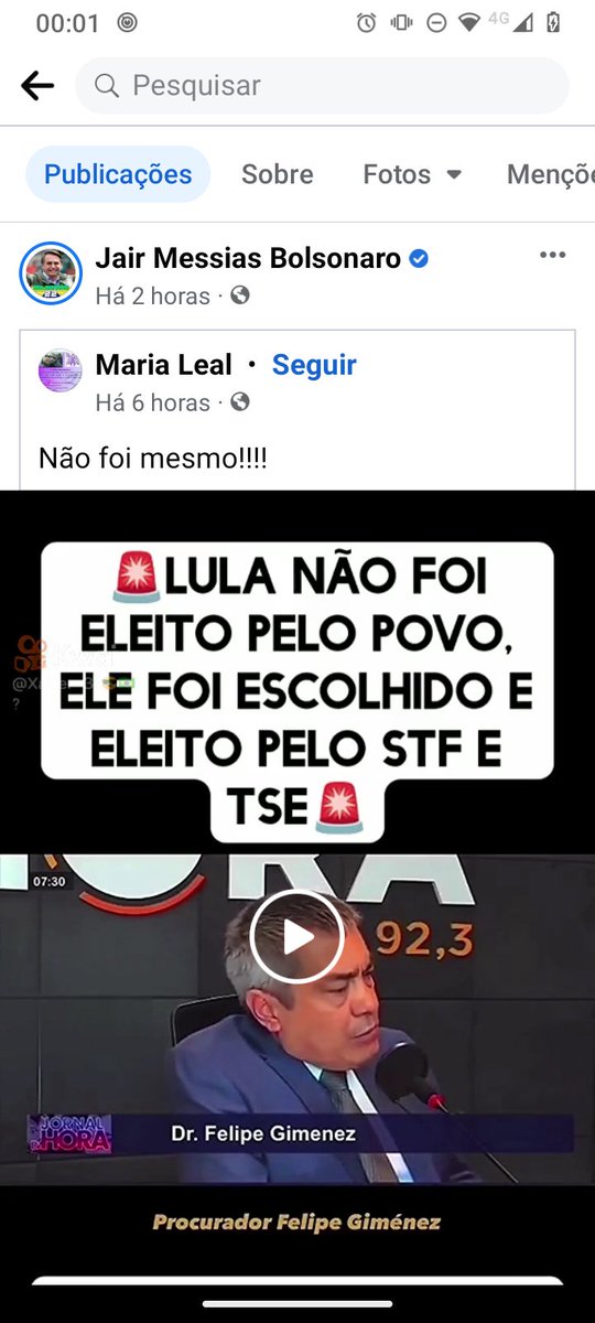 roanog's tweet photo. O maldito do bozo continua fomentando o gado para continuar cometendo crimes, olhem a postagem dele no Facebook a 2 horas atrás, cadeia nele @alexandre https://t.co/f12mIgdI6D
