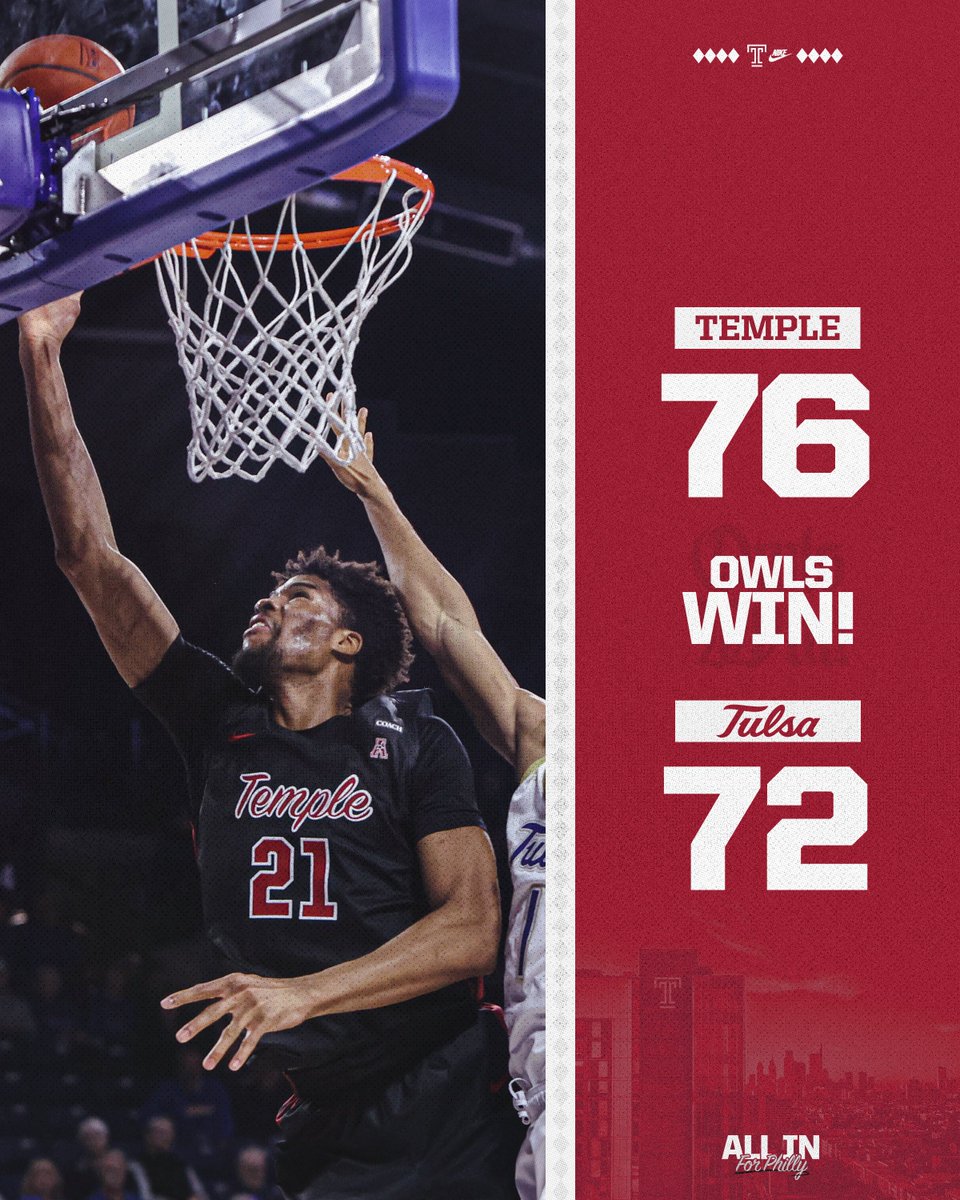 Basketball - NCAAB

🏀 Temple Owls ML ✅
🔖 1.57
💵 5 Units

#GamblingTwitter #SportsBetting #TeamParieur #SportsBet #Betting #FreePicks #SportsBettor

#NCAA #NCAABasketball #NCAABTwitter #NCAABPick #NCAABPredictions #ForPhilly

Like + RT