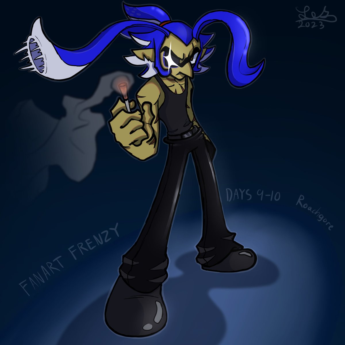 Sandpaperdotcom's tweet image. ✨FANART FRENZY DAYS 9-10✨

@roachgore’s Lukas!🦑