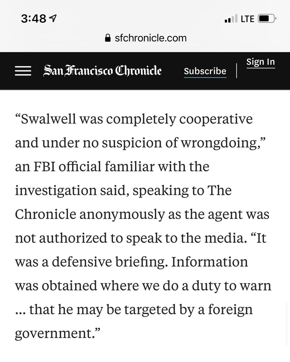RepSwalwell's tweet photo. Byron, you strike me as an independent guy. If FBI *repeatedly” says that McCarthy’s claims are bullshit (below), don’t you think you should have a better reason than “the Dems did it” to kick me off Intel? Otherwise, why shouldn’t I throw you off yours when we take retake House? https://t.co/0OJz2o1c2o