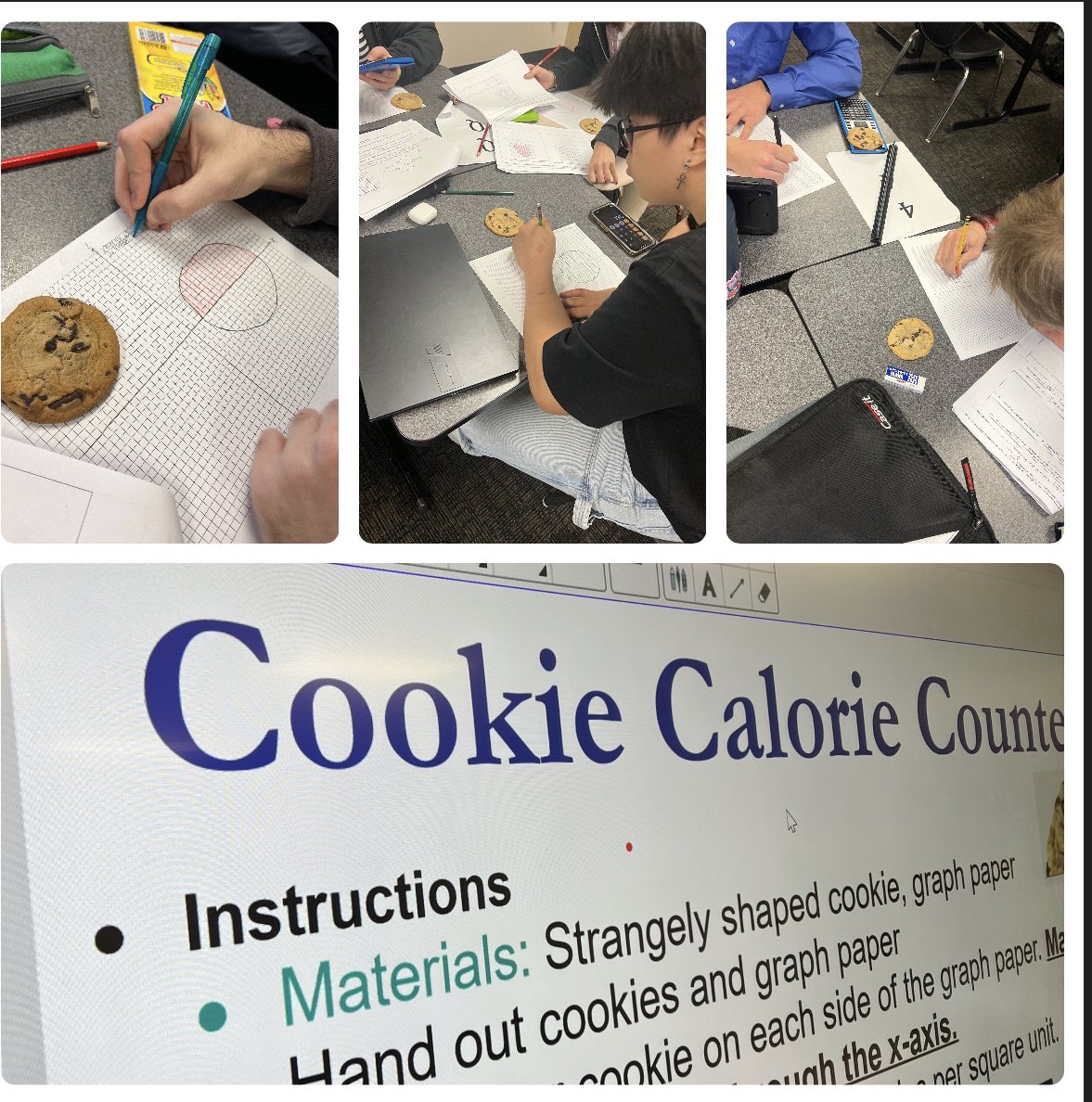 MrMartin4Math's tweet photo. Today we did some cookie calorie counting with Riemann Sums🍪📊#calculus #bghsib #integration https://t.co/8M7R8thfb4