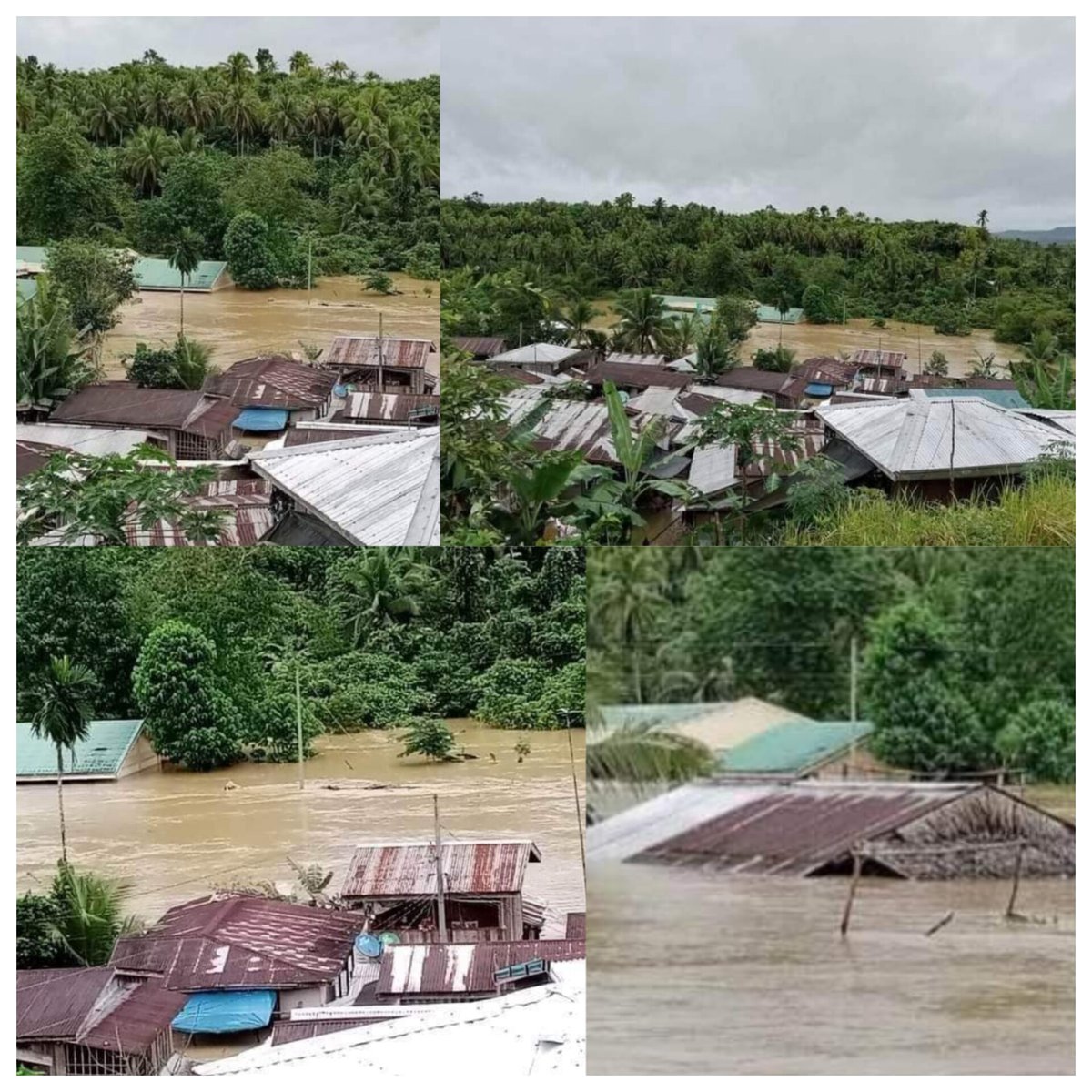 chanchi_evo1's tweet photo. Umabot na sa bubong ang tubig baha sa Sitio Biga, Brgy. Mabini, Basey, Samar dahil sa walang tigil na ulan😢 https://t.co/lW7zNvMEsQ