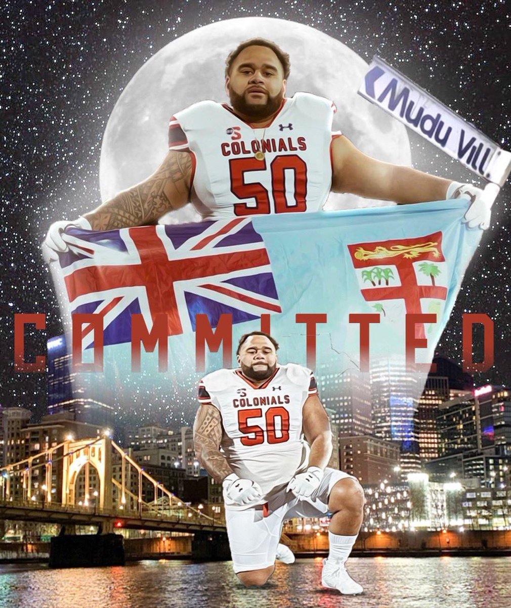 After a great Official Visit I’m excited to Announce that I’m 100% Committed to Robert Morris University!! BIG BULA ON THE WAY🇫🇯 #LetsGoBobbyMo #PushNPull #Colonials @CoachPlungasRMU @theDariusDavis @lwagner31 @DanteDepaola @biguce68 @RMU_Football @rmurecruitsfb @80sCane57