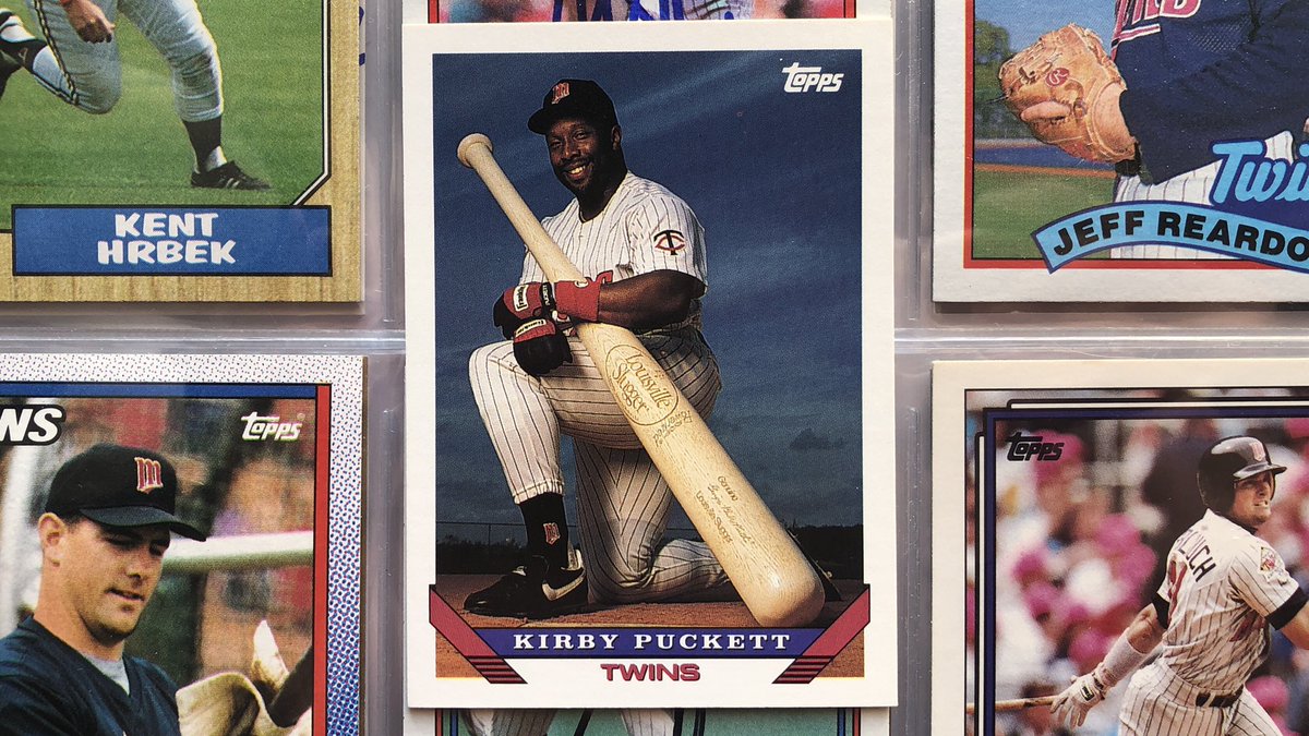 TwinsAlmanac's tweet image. Retweet for a chance to win this 1993 @Topps Kirby Puckett card.