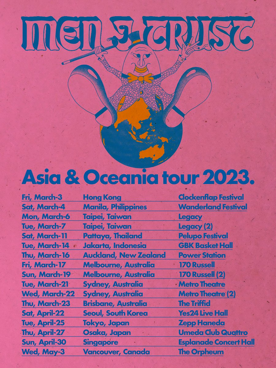 We added Vancouver and Jakarta to our Asia-Australia run! Looking forward to seeing you :->
tix: menitrust.tumblr.com