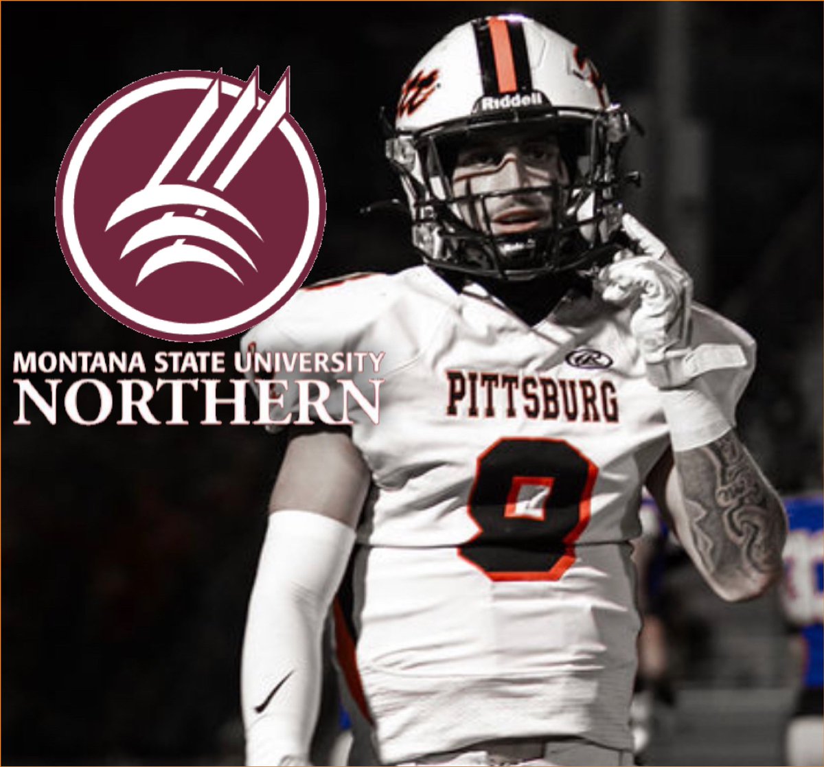 Pittsburg HS, FB (@pitthsfootball) on Twitter photo 🚨Offer Alert 🚨 Tis the season! Congrats to Senior OLB/Nickel Gio Enea for his offer from Montana State Northern <a href="/MSUN_FOOTBALL/">MSU-NORTHERN FOOTBALL</a>! Thank you Coach O’Brien and staff for continuing to recruit the Pirates! #HoistTheColors #98YearsOfWinning #WhosNext #PITT 🏴☠️🏈🧡🖤🏈🏴☠️ 🚨Offer Alert 🚨 Tis the season! Congrats to Senior OLB/Nickel Gio Enea for his offer from Montana State Northern <a href="/MSUN_FOOTBALL/">MSU-NORTHERN FOOTBALL</a>! Thank you Coach O’Brien and staff for continuing to recruit the Pirates! #HoistTheColors #98YearsOfWinning #WhosNext #PITT 🏴☠️🏈🧡🖤🏈🏴☠️