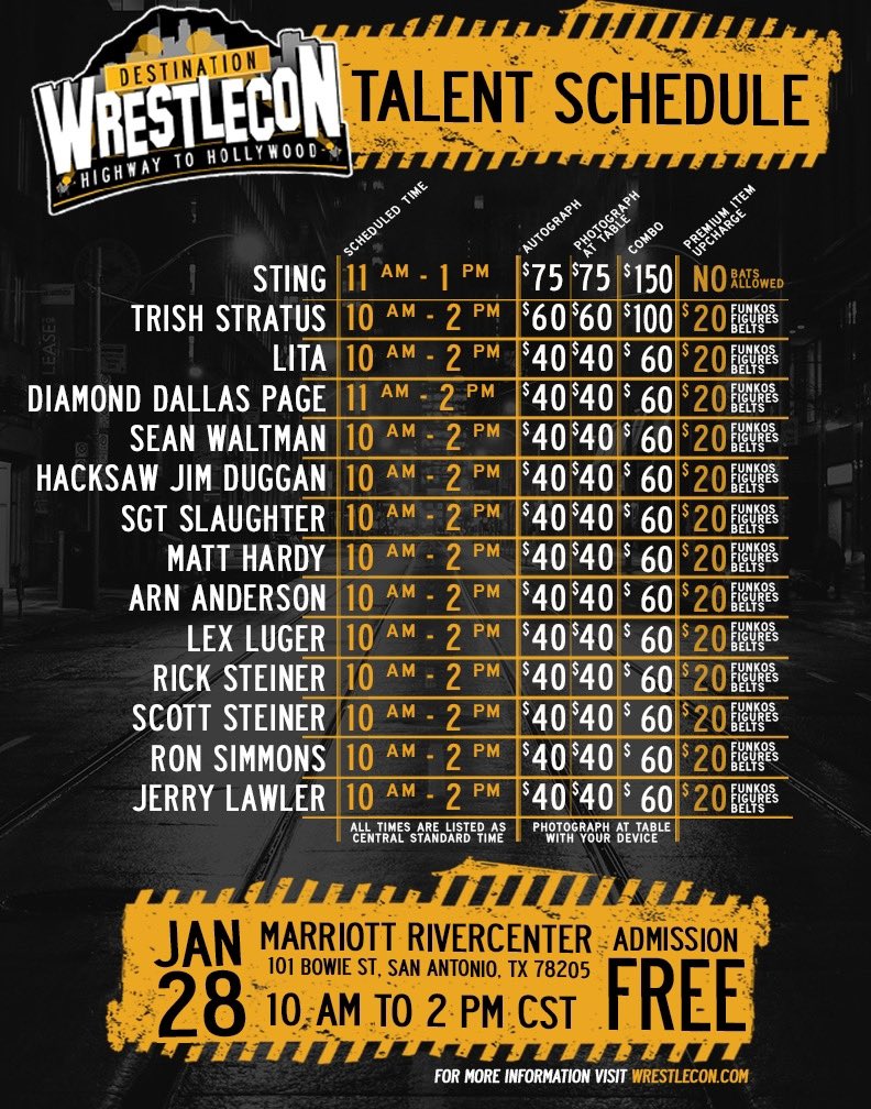 WrestleCon Detroit August 4 & 5 on Twitter "Full schedule and