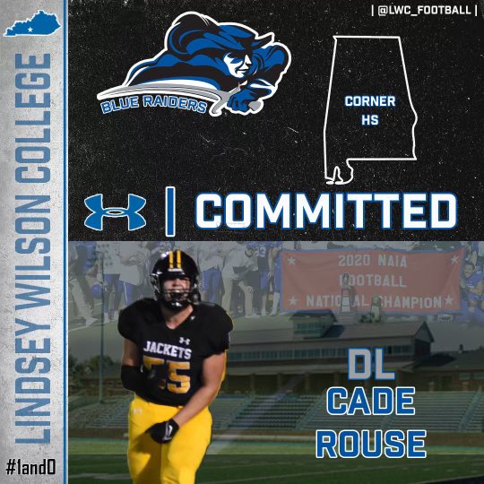 Cade Rouse (@caderouse2005) on Twitter photo Excited to announce that I am committing to Lindsey Wilson College. I would like to thank the whole staff for giving me this opportunity. <a href="/CoachKleckler/">Phil Kleckler</a> <a href="/CoachAmbroseLWC/">Sam Ambrose</a> @LWC_Football <a href="/corner_jackets/">CornerJacketsFootball</a> Excited to announce that I am committing to Lindsey Wilson College. I would like to thank the whole staff for giving me this opportunity. <a href="/CoachKleckler/">Phil Kleckler</a> <a href="/CoachAmbroseLWC/">Sam Ambrose</a> @LWC_Football <a href="/corner_jackets/">CornerJacketsFootball</a>