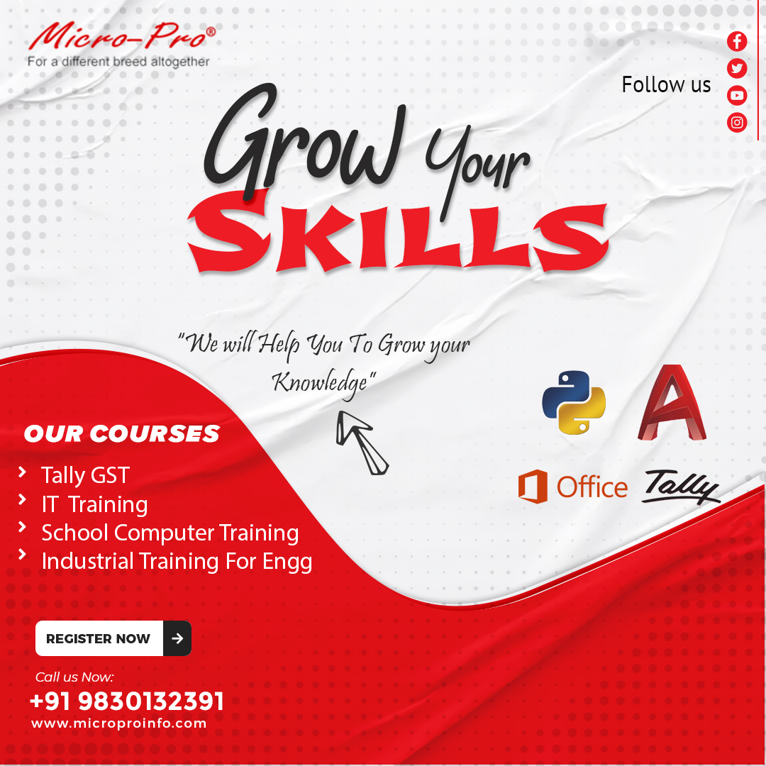 MicroproInfo's tweet image. Grow your Skill with Micropro, and bloom your career.
We provide professional courses
Contact us to learn more
Website: microproinfo.com
Phone No: 98301 32391
#computertraininginstitute #careerdevelopment #tallygst #tallyerp #engineering #industrialtraining