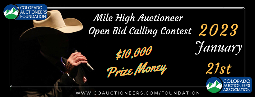 coloauctioneers's tweet photo. Join us for the 2023 Mile High Auctioneer Open.  OPEN to ALL Auctioneers.  Register @ https://t.co/cnZ9T5aVkY https://t.co/1QFB7hZXou