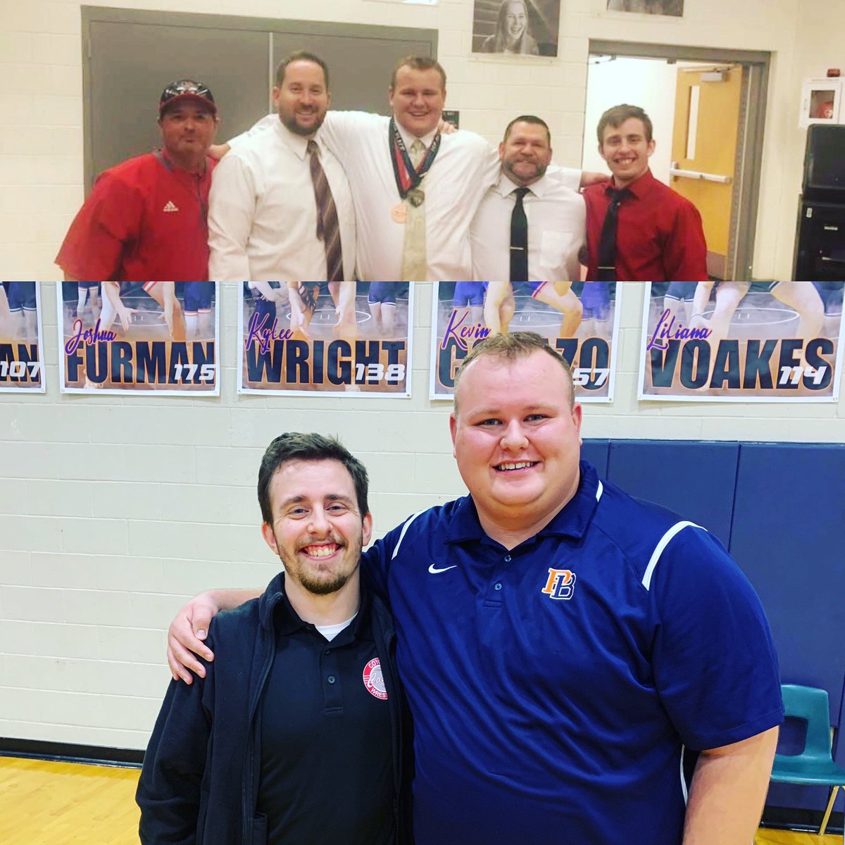 Colt45Shaw's tweet photo. I got to coach against not only my alma mater but one of my former coaches. All my former teammates should remember Coach Hood. It was great to see you again coach! https://t.co/uiY2cPqPVK