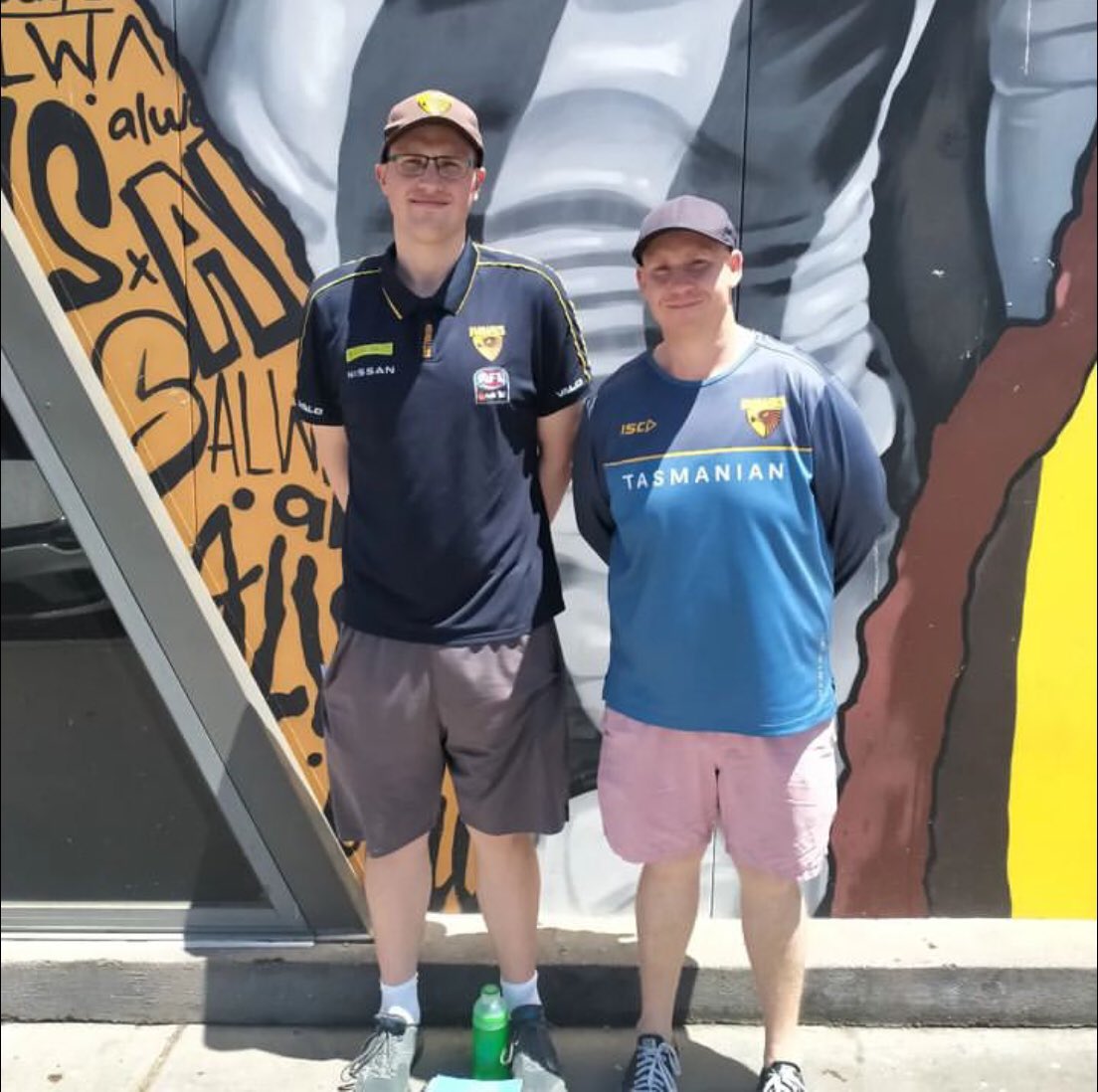 Thought we’d introduce the two people behind the mics

Liam (<a href="/LiamMc99/">Liam</a>) is the taller one on the left, a ruck loving law graduate who will watch anything with a ball

Tim (<a href="/newmo03/">Timmy N</a>) is on the right, a school teacher with 2 daughters who love watching <a href="/hawthornaflw/">Hawthorn FC AFLW</a> and @AkecMakur