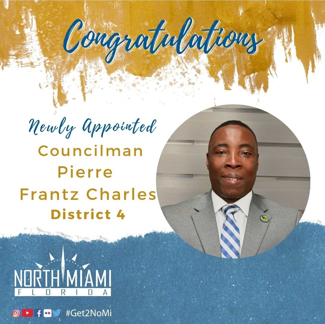 scottgalv's tweet photo. Congratulations to the new District 4 city Councilman Pierre Frantz Charles! #get2nomi https://t.co/6En9cC6L0j