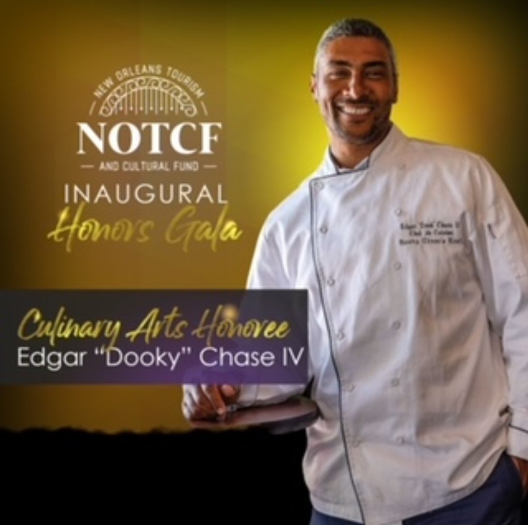 chefhdharris's tweet photo. So excited to be invited to the NOTCF Inaugural Gala. To join honoree Edgar "Dooky" Chase and these fabulous celebrity chefs truly leaves me speechless. I'm am grateful! #lookmamaanddaddy 
#usupnorth
#chefhardette
#NOTCF
#soulfood 
#dookychase 
#Nola https://t.co/bKA7Xb3A6D